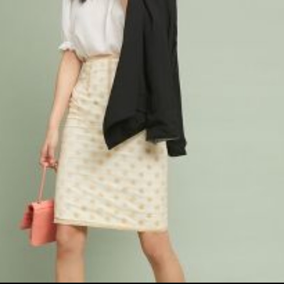Anthropologie Dresses & Skirts - New Anthropologie Tulle Polka Dot Pencil Skirt L